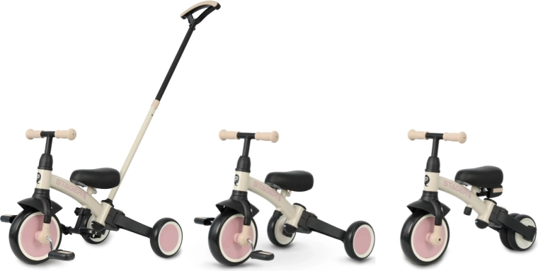 3 en 1 : poussette, tricycle, draisienne