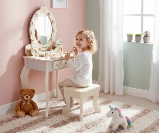 Table et tabouret pour la chambre d’enfant