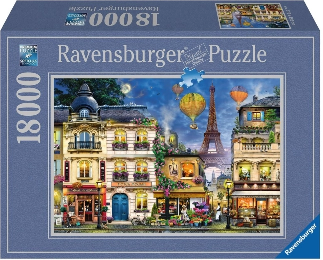 Puzzle Ravensburger Promenade nocturne à Paris – 18 000 pièces