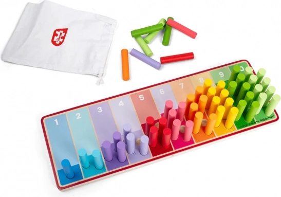 Bâtonnets de comptage arc-en-ciel pour enfants