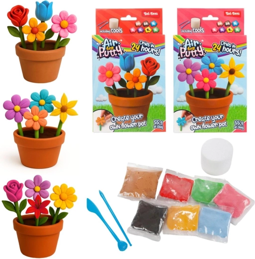 Kit créatif pour fabriquer une fleur en pâte à modeler