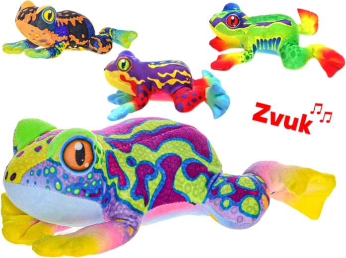 Grenouille en peluche avec son 20 cm