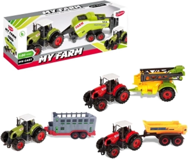 Tracteur métallique avec remorque à mécanisme à inertie