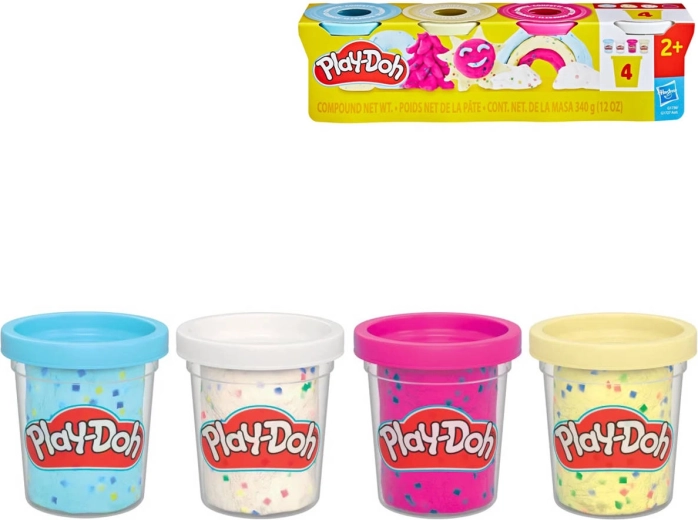 Pâte à modeler Play-Doh avec confettis, 4 pots - 4 pièces