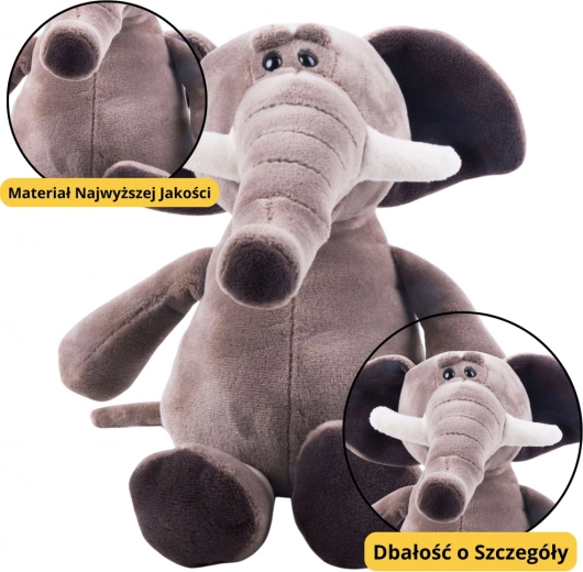 Petit éléphant en peluche avec ventouse 16 cm