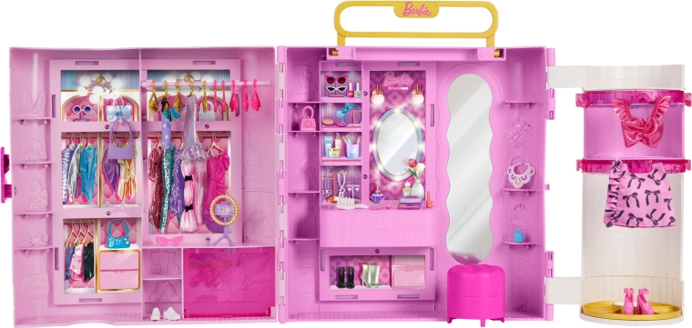Coiffeuse avec miroir et lampe anneau