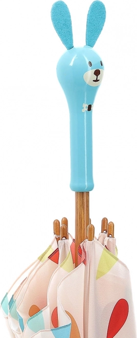 Parapluie enfant avec poignée en bois lapin Raoul VILAC
