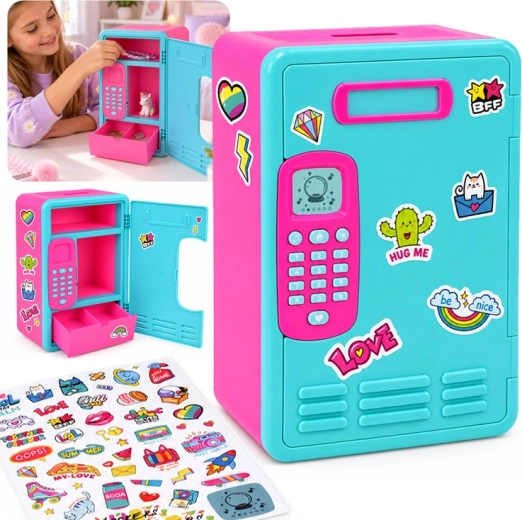 Boîte interactive pour enfants – tirelire/coffre-fort à code avec musique et jeu de maths - 1 pièce