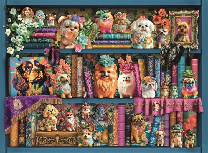 Ravensburger puzzle mignons carlins en porcelaine 500 pièces