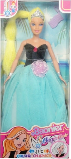 Poupée aux longs cheveux changeant de couleur au soleil