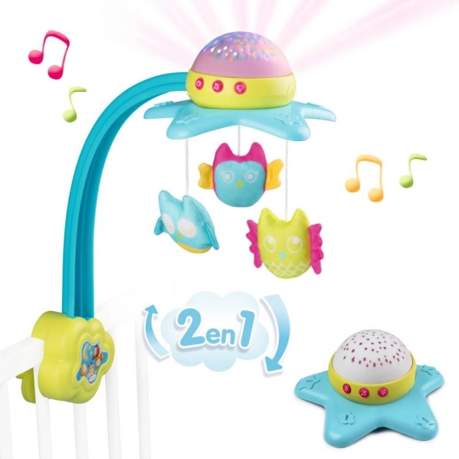 Mobile musical pour lit 2en1 SMOBY Cotoons avec lumière et projection