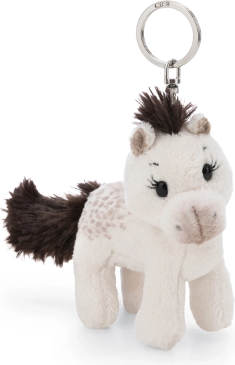 Porte-clés NICI Pony Mony blanc 10 cm – porte-clés en peluche durable