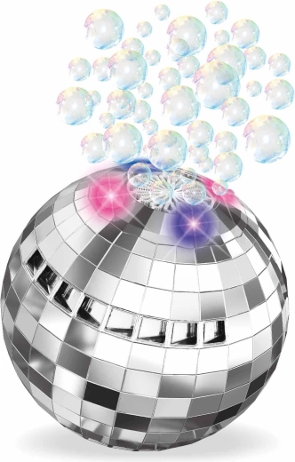 Machine à bulles en forme de boule disco avec effets lumineux