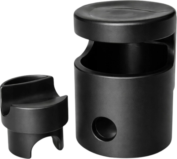 Capuchon plastique de poteau de trampoline (champignon) avec anneau, noir 25 mm