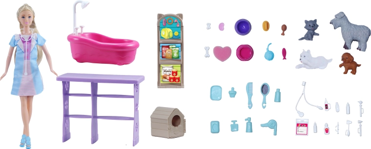 Poupée vétérinaire avec accessoires 30 cm