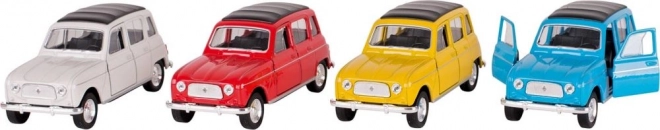 Voiture à rétrofriction Renault 4 jaune