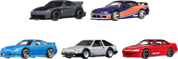 Cinq voitures de film légendaires dans un seul coffret