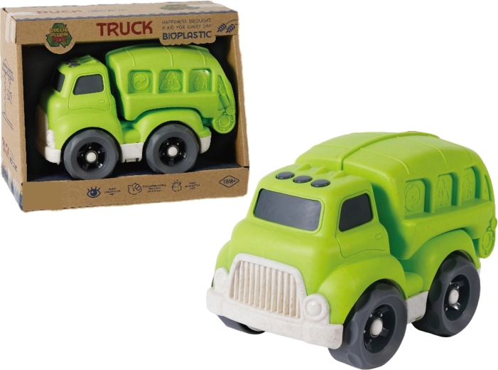 Camion-poubelle en bioplastique 18 cm