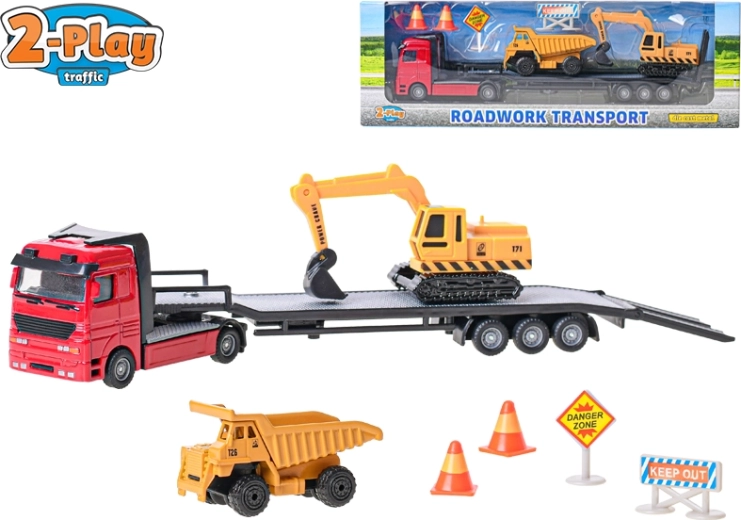 Chargeuse de chantier 2-Play Traffic 25 cm – métal et plastique, roue libre