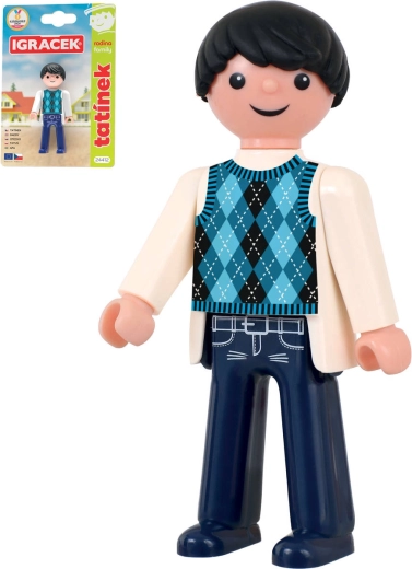 EFKO Igráček Papa – famille, figurine articulée sur carte - 1 pièce