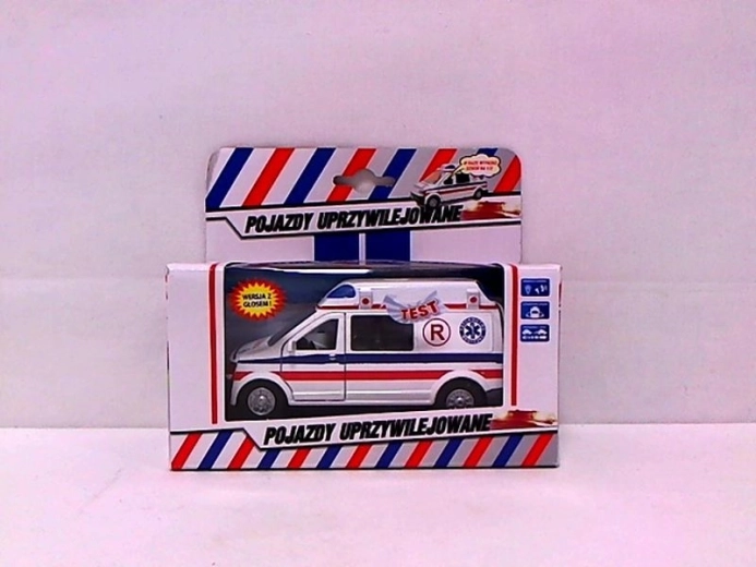 Ambulance van avec sons et lumières 14 cm
