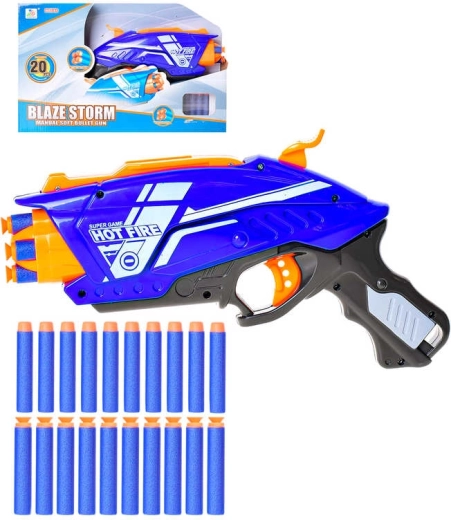 Blaster pour enfants avec barillet rotatif et 20 fléchettes en mousse