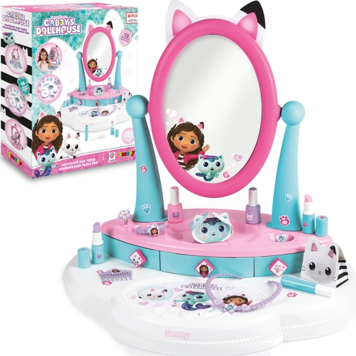 Table de toilette pour enfants Smoby Gabby’s Dollhouse avec 12 accessoires