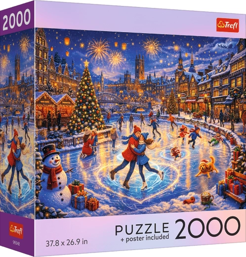 Puzzle Trefl USA Collection : Patinage des fêtes, 2000 pièces