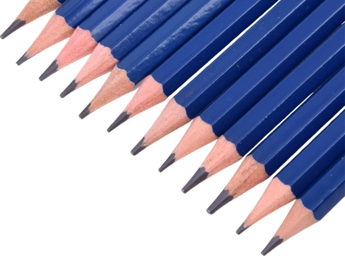 Large gamme de duretés pour un dessin précis et des ombres marquées