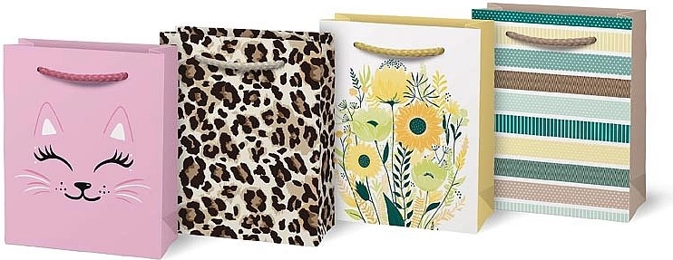 Sac cadeau en papier A6 avec assortiment de motifs