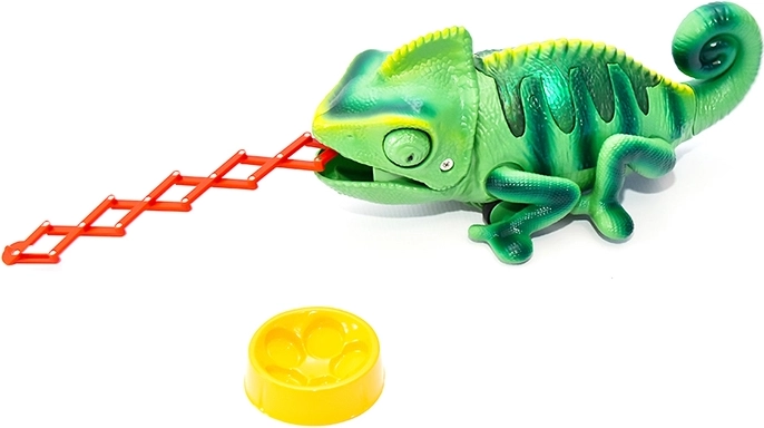 Caméléon vert interactif télécommandé avec lumières LED
