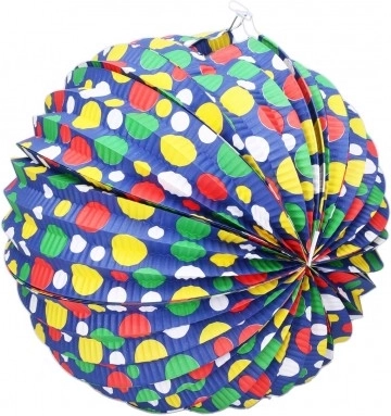 Lanterne en papier sphérique 30 cm – mélange de motifs