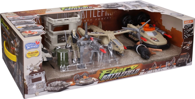 Set militaire avec avion, char et effets lumineux