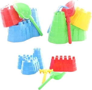 Set de châteaux de sable, 3 couleurs