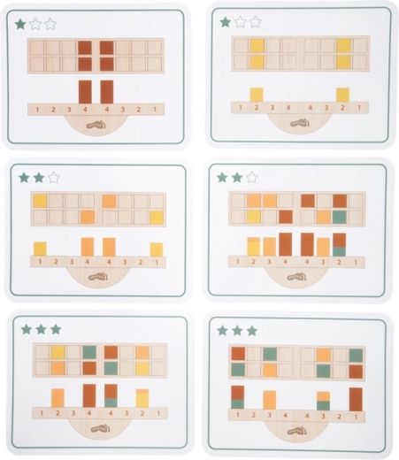 Cartes avec tâches et niveaux de difficulté