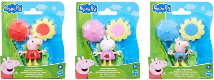 Peppa Pig amusante dans la flaque et la boue, figurine