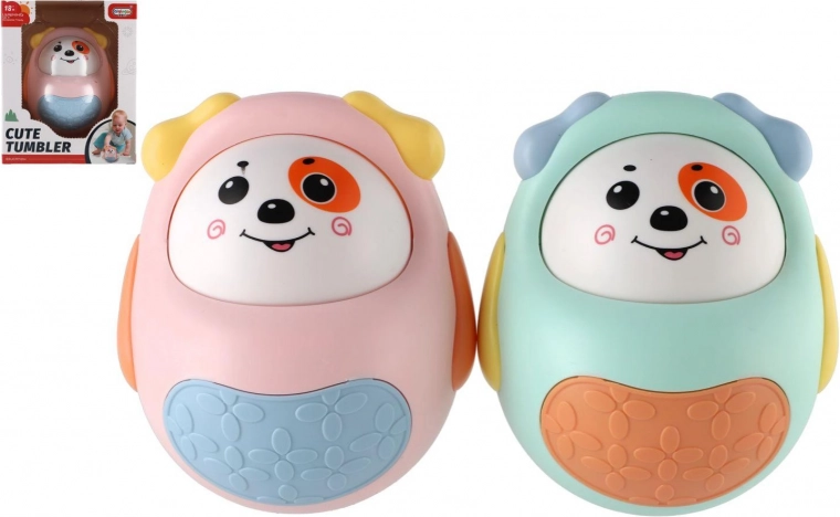 Chien en plastique joyeux Roly Poly avec son