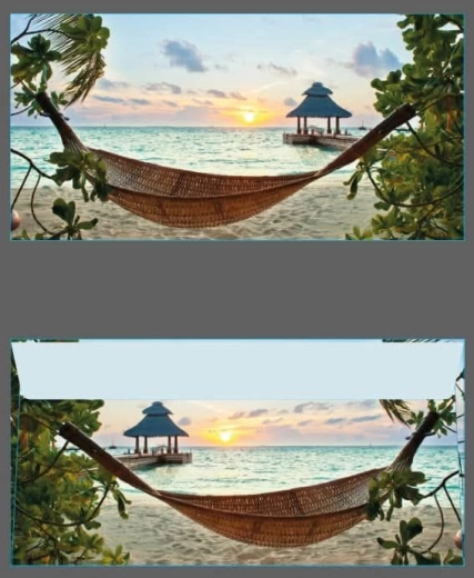 Enveloppe colorée DL au format paysage