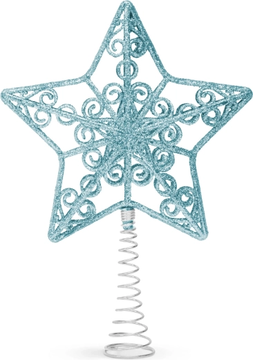 Étoile bleu clair pour la cime du sapin de Noël