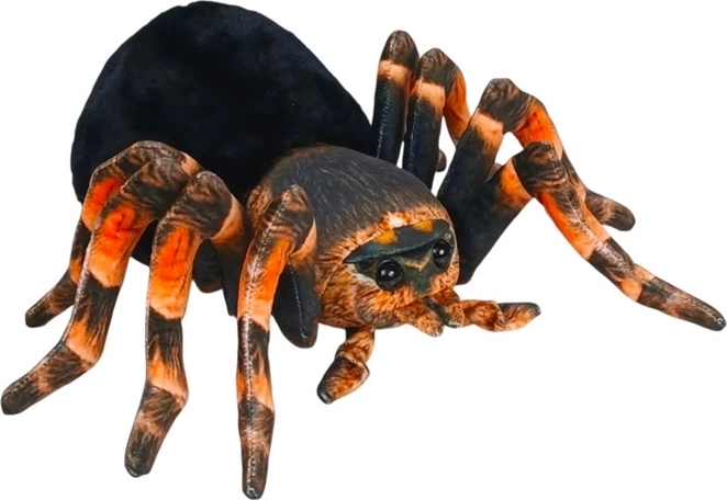 Araignée en peluche noir-orange 25 cm
