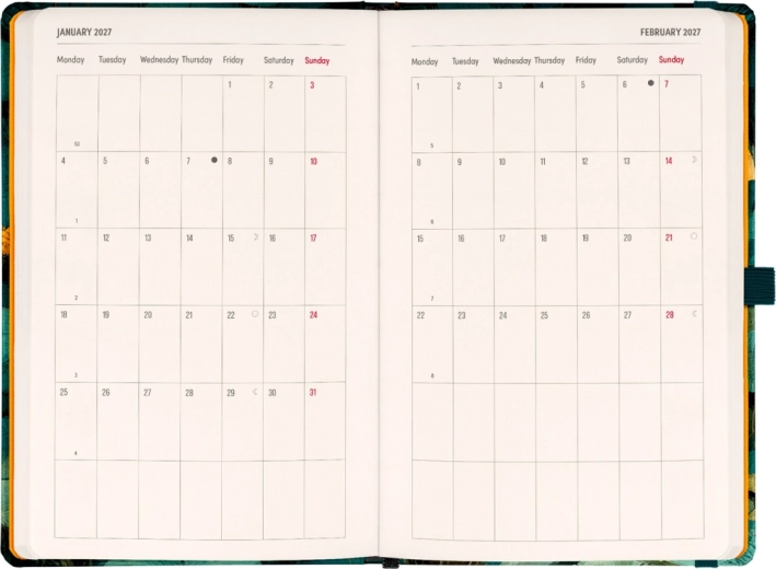 Mise en page mensuelle claire pour la planification