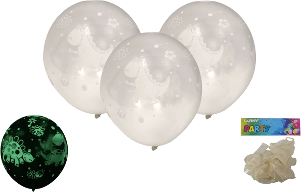 Ballons gonflables 30 cm, phosphorescents – lot de 6 pièces