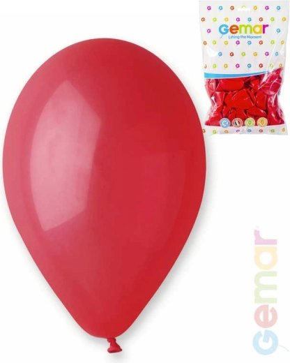 Ballon en latex pastel Gemar rouge 26 cm - 1 pièce