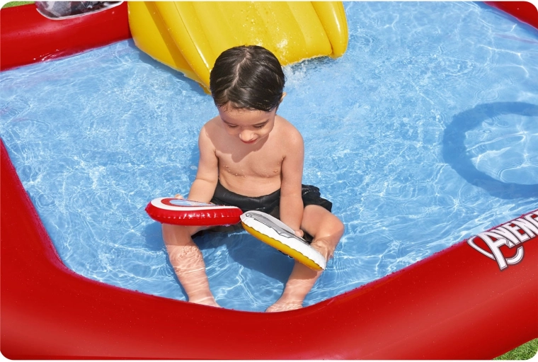 Glissade et fond d’atterrissage souple