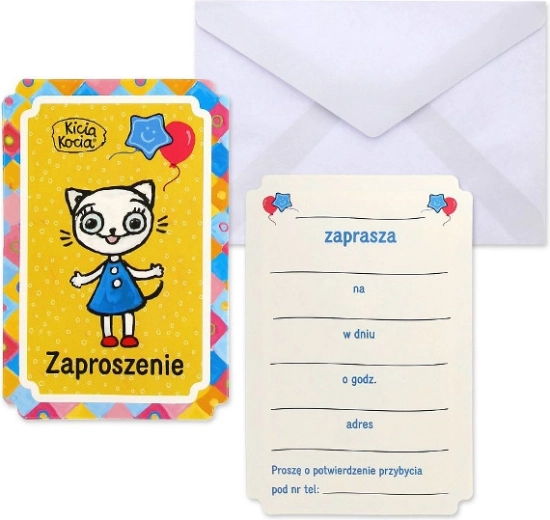 Invitations Kicia Kocia - 6 exemplaires