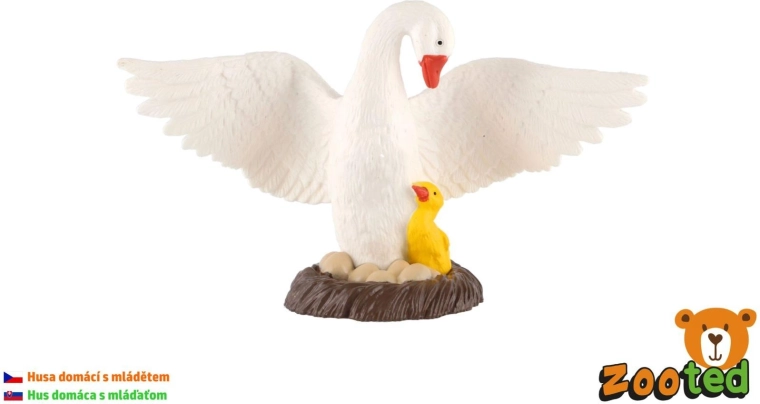 Figurine d’oie domestique avec son petit