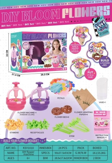 Kit créatif de fabrication de fleurs avec appareil manuel