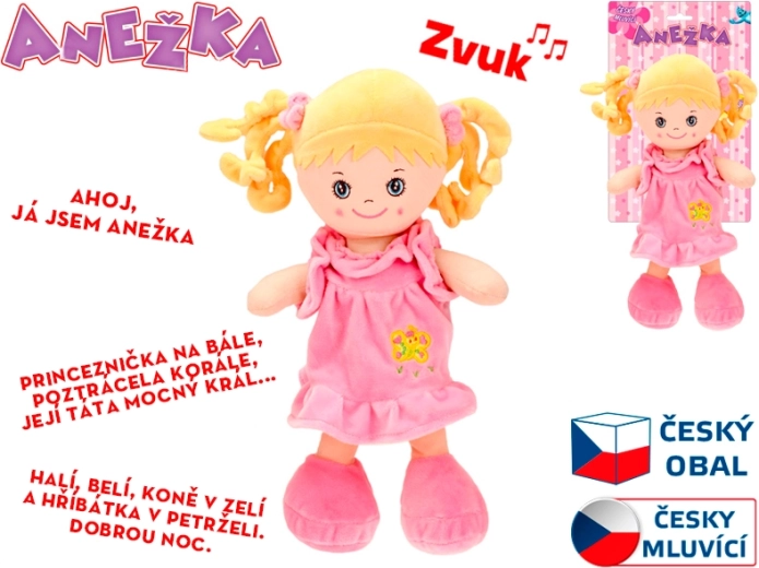 Poupée parlante et chantante Anežka 36 cm – blonde douce