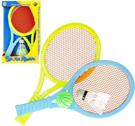 Set de raquettes pour enfants avec balle et volant de badminton