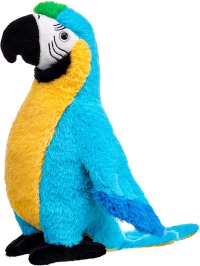 Perroquet ara en peluche bleu 27 cm